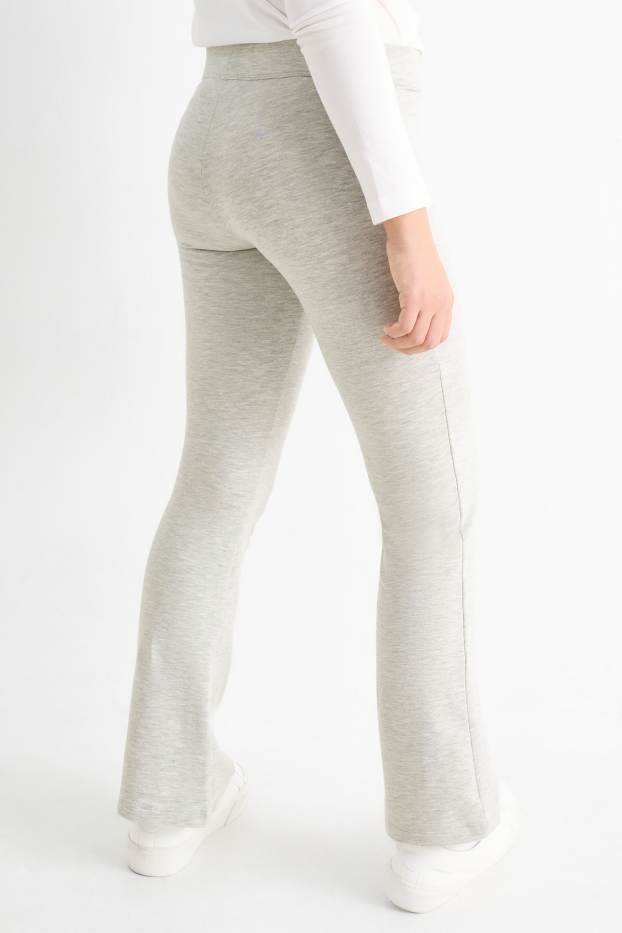 Enfants filles - Lot de 2 - San Diego - leggings chauds flared - gris