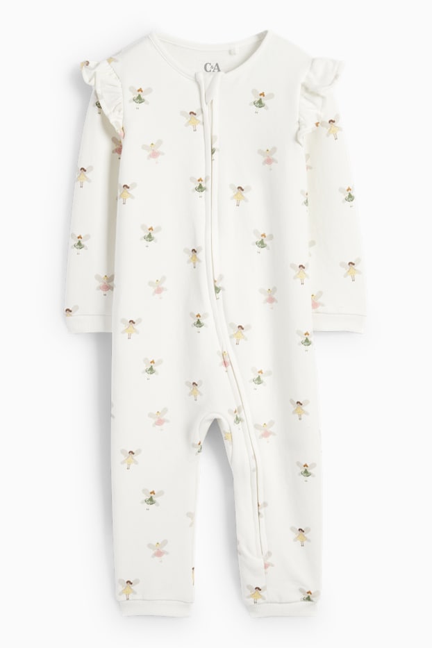 Baby: meisjes - Elfje - babypyjama - crème wit