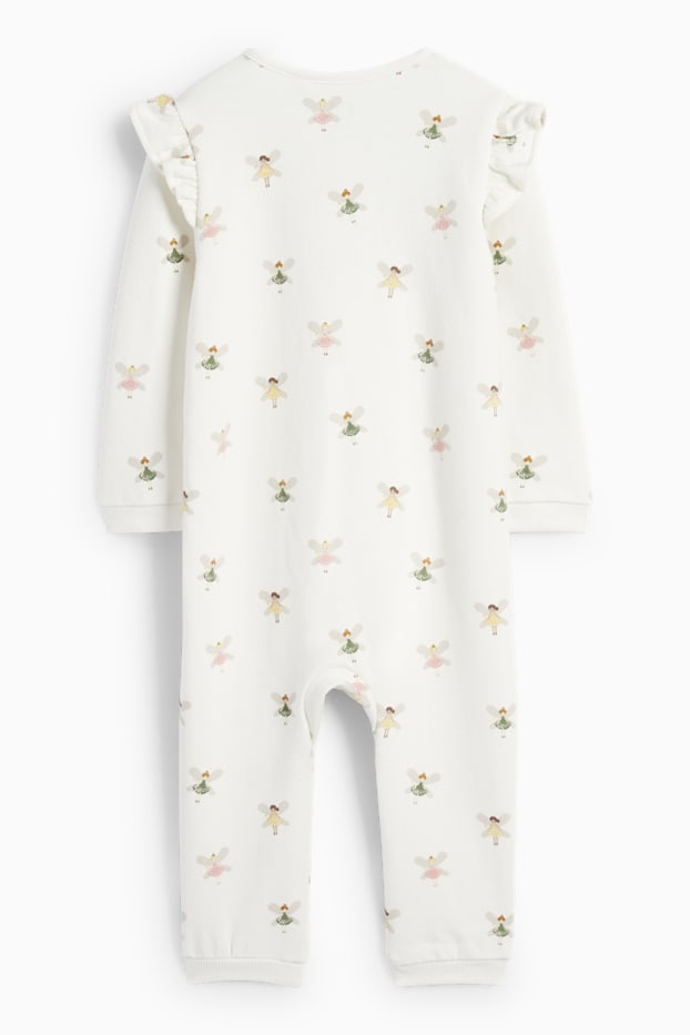 Baby: meisjes - Elfje - babypyjama - crème wit