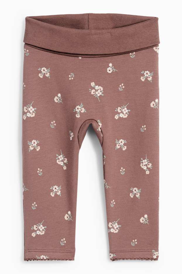 Baby Mädchen - Blümchen - Baby-Outfit - 3 teilig - rosa