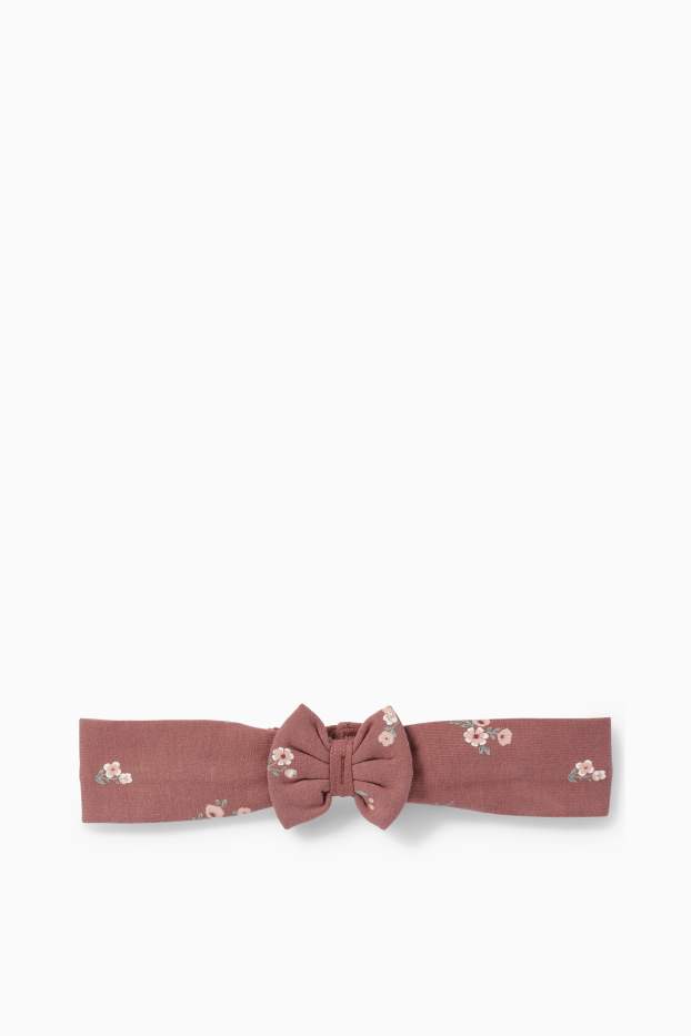 Baby Mädchen - Blümchen - Baby-Outfit - 3 teilig - rosa