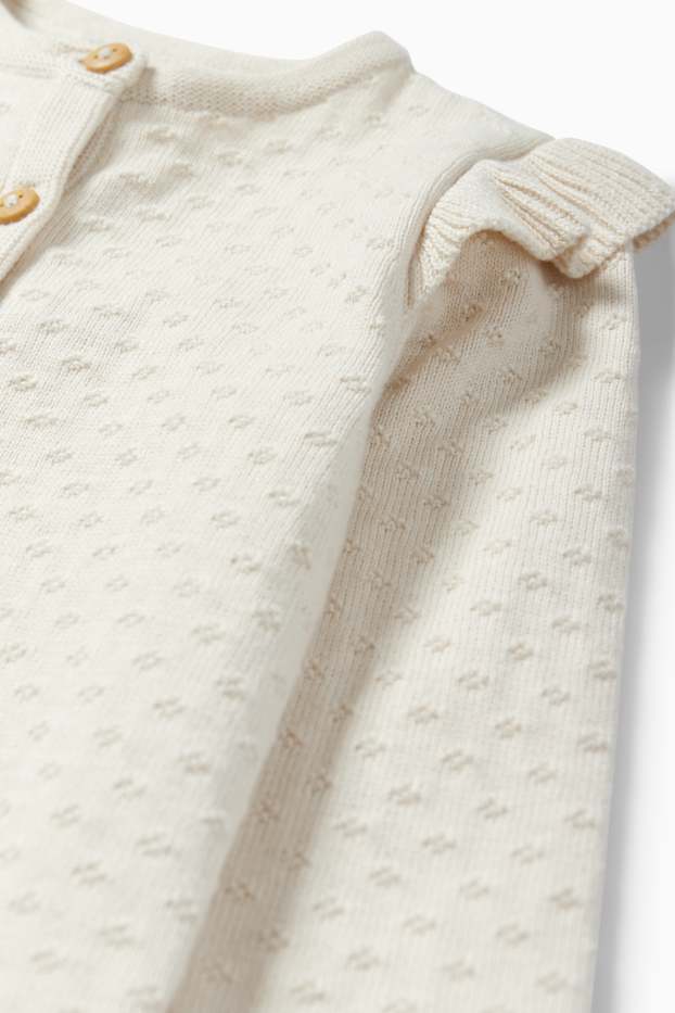 Neonate - Tutina in maglia per neonati - beige