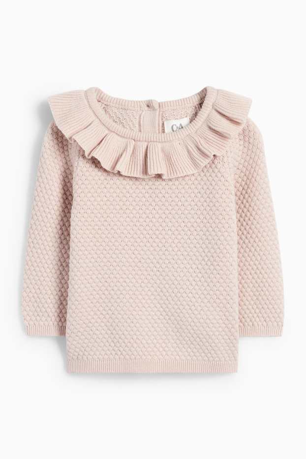 Baby Mädchen - Baby-Outfit - 2 teilig - strukturiert - rosa
