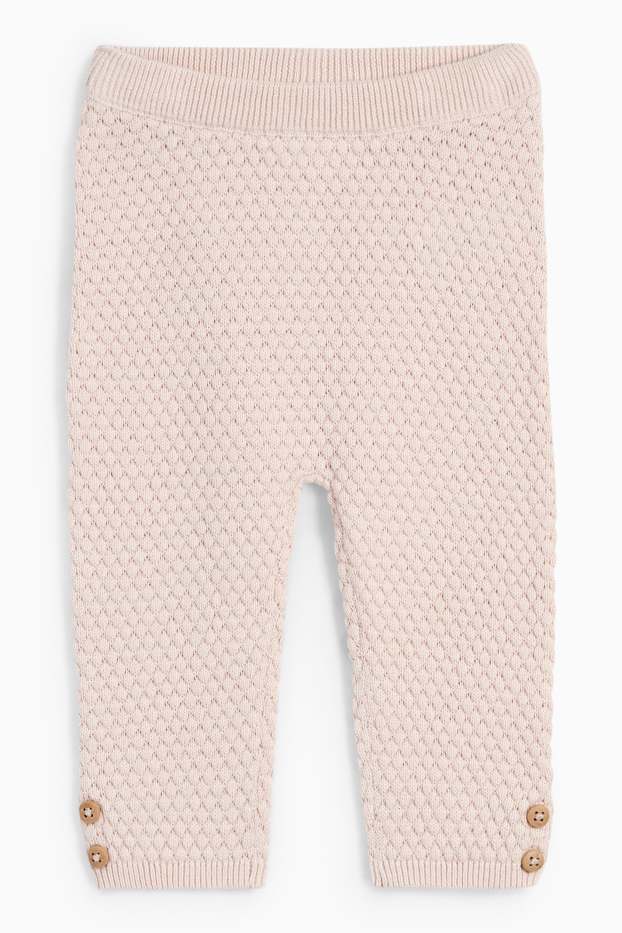 Baby Mädchen - Baby-Outfit - 2 teilig - strukturiert - rosa