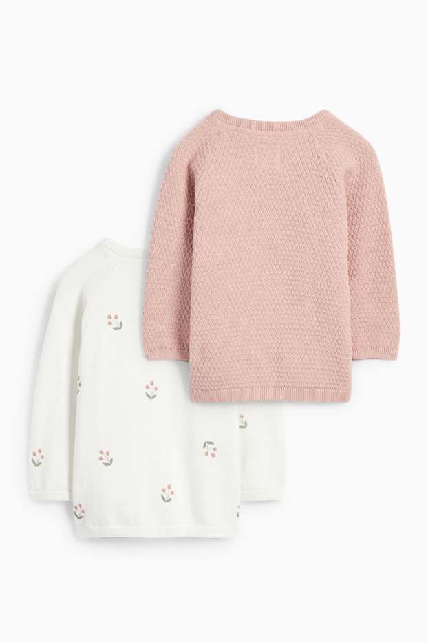 Neonate - Confezione da 2 - maglione per neonate - bianco