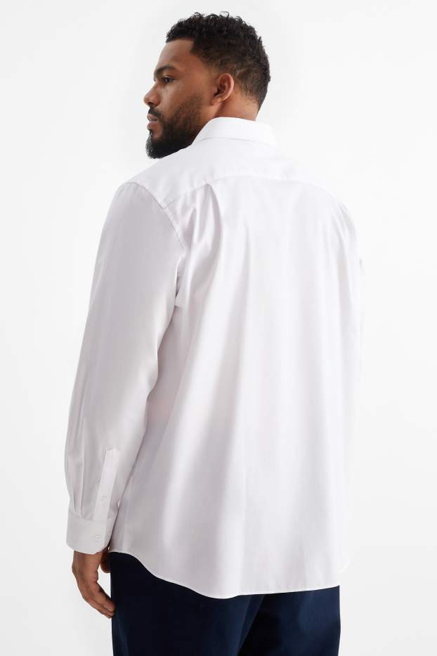 Herren - Hemd - Regular Fit - bügelleicht - weiß