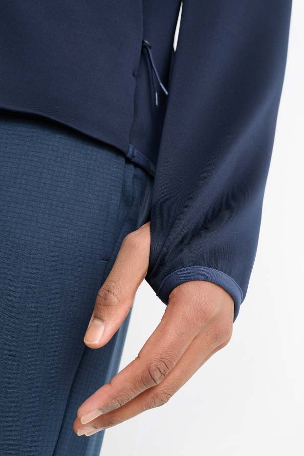 Heren - Thermovest met capuchon - met stiksels - donkerblauw