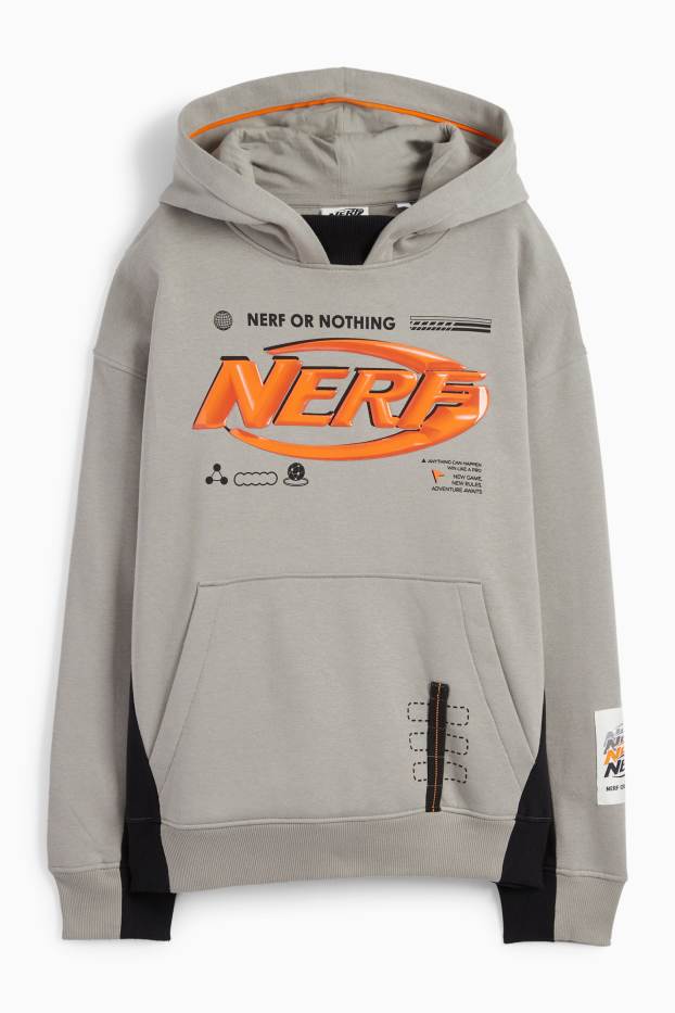 Kinderen: jongens - NERF - hoodie - grijs