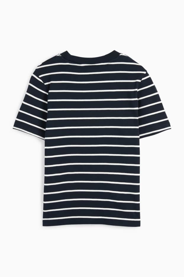 Femmes - T-shirt - à rayures - noir