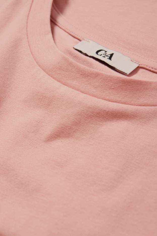 Dames - Kort T-shirt - roze