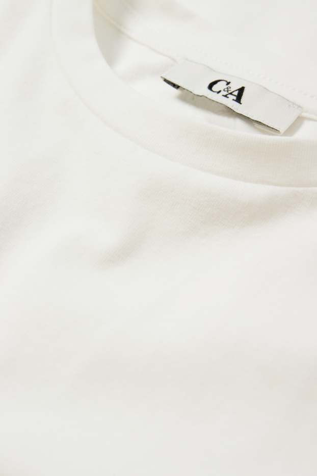 Women - Cropped T-shirt - cremewhite