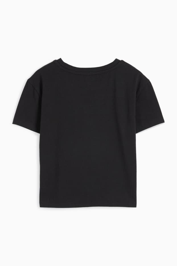 Dames - Kort T-shirt - zwart
