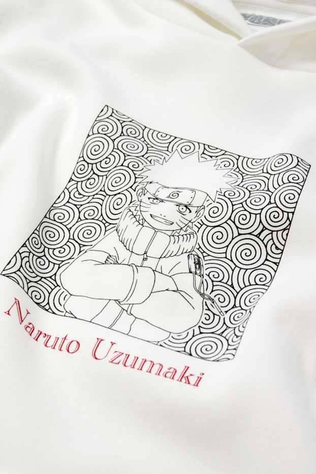 Men - Oversized hoodie - Naruto - cremewhite