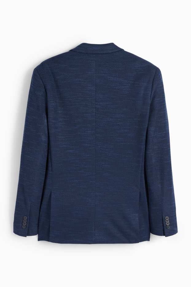 Heren - Colbert - regular fit - Flex - met structuur - donkerblauw