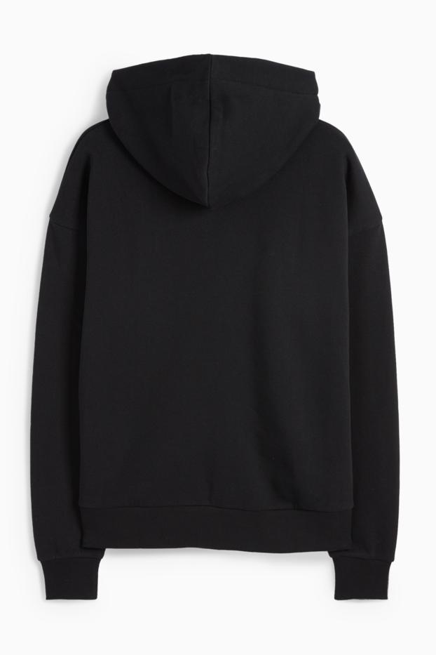 Mężczyźni - Bluza oversize z kapturem - czarny