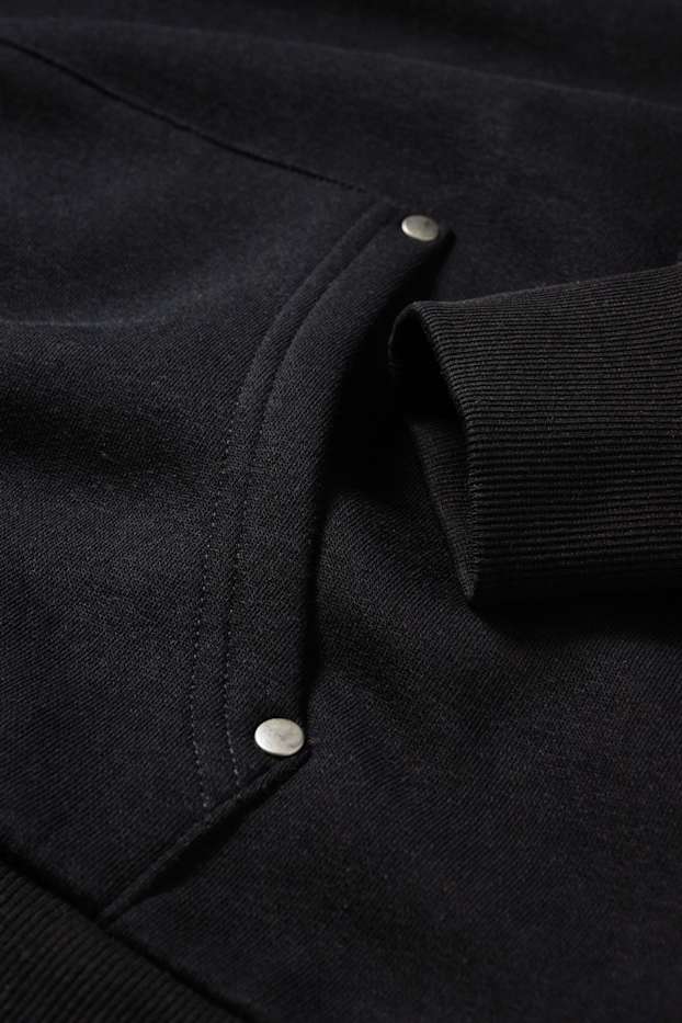 Mężczyźni - Bluza oversize z kapturem - czarny