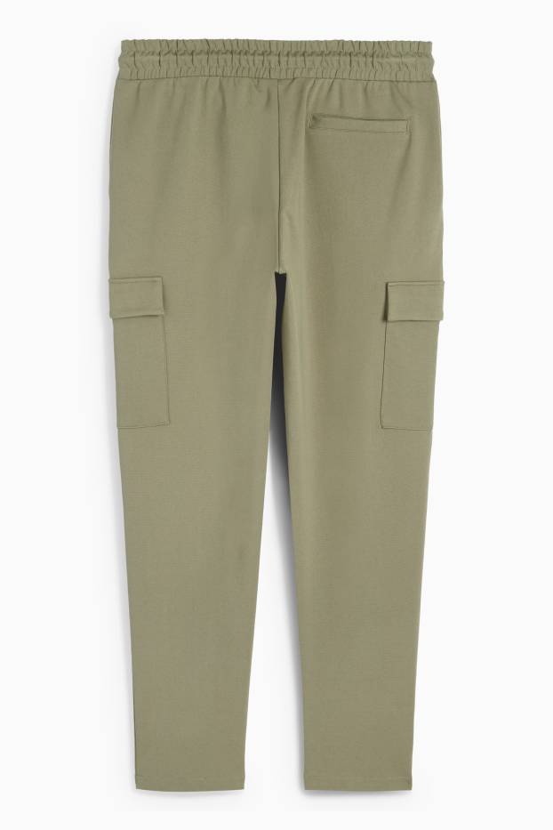 Bărbați - Pantaloni de trening cargo - kaki