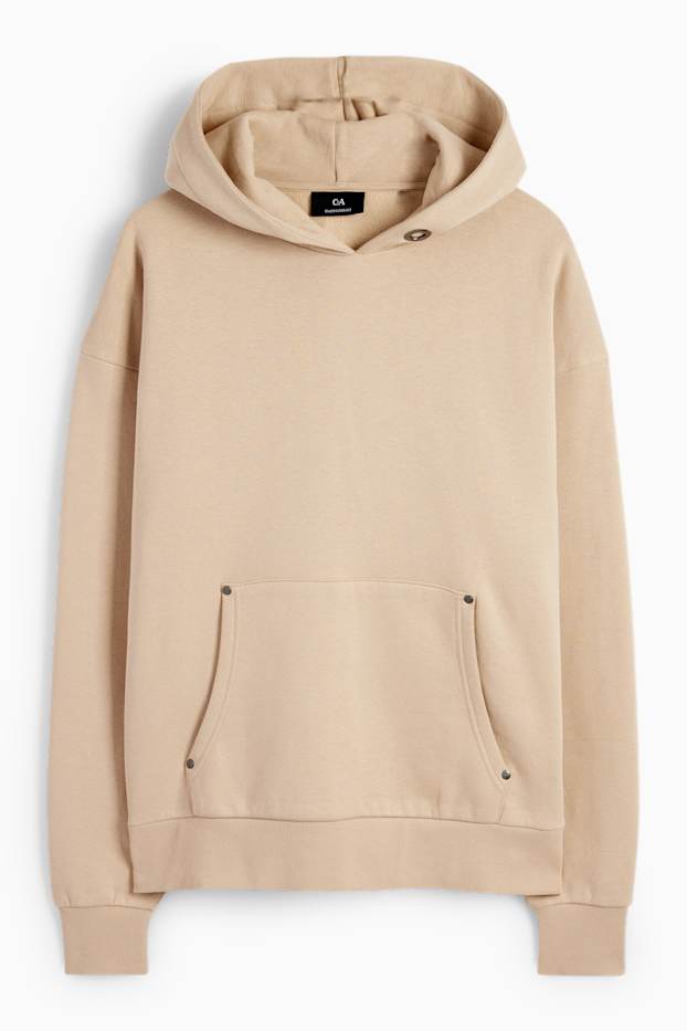 Men - Oversized hoodie - beige