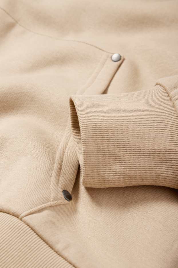 Men - Oversized hoodie - beige