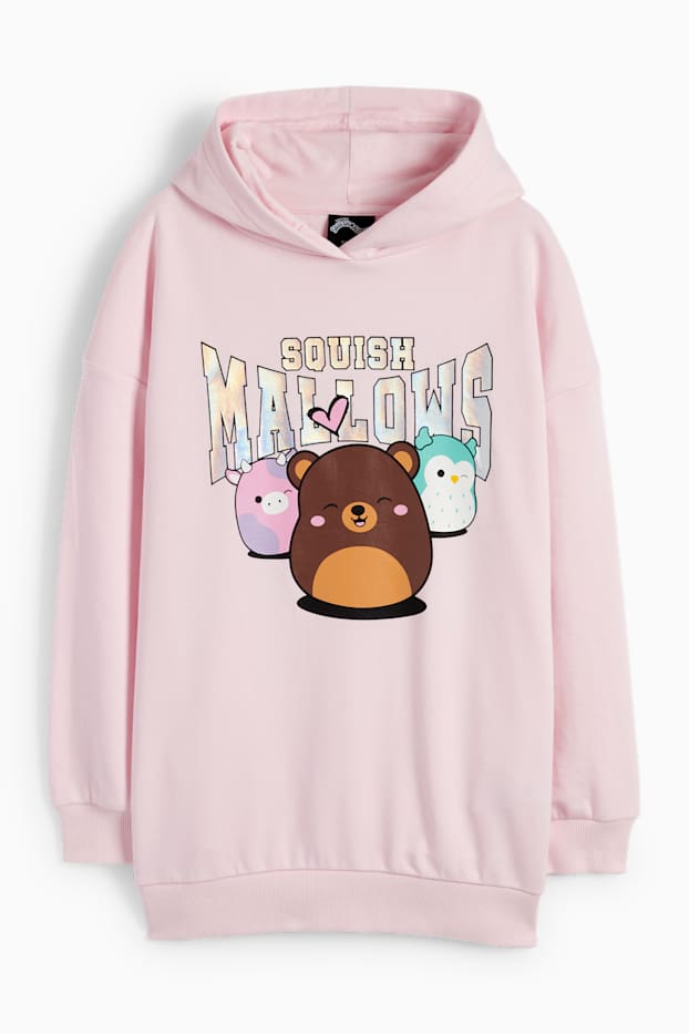 Enfants filles - Squishmallows - sweat à capuche - rose