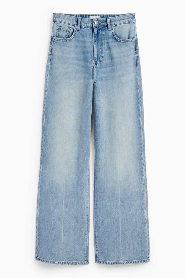 Femmes - Wide leg jean - high waist - jean bleu clair