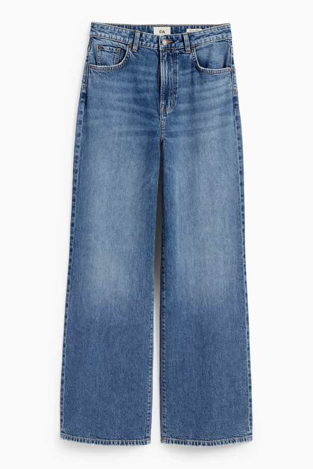 Dámské - Wide leg jeans - high waist - džíny - modré