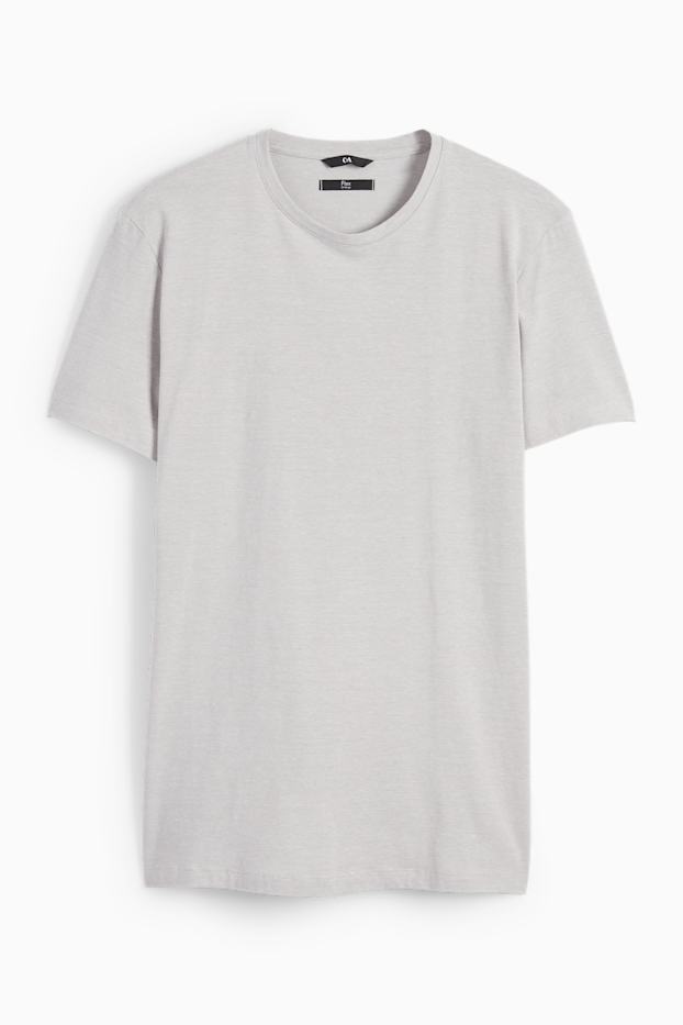 Uomo - T-shirt - slim fit - Flex - grigio