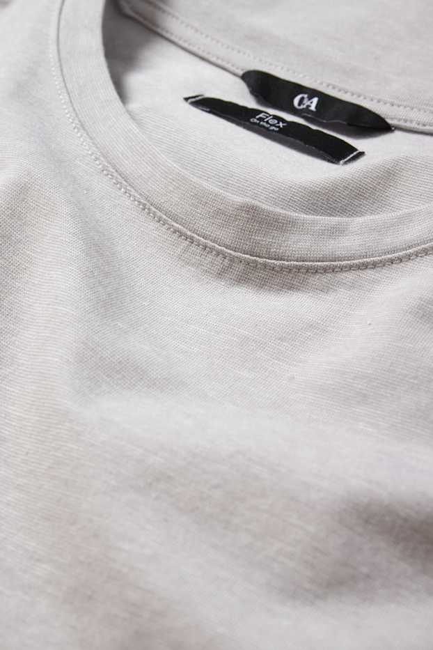 Uomo - T-shirt - slim fit - Flex - grigio