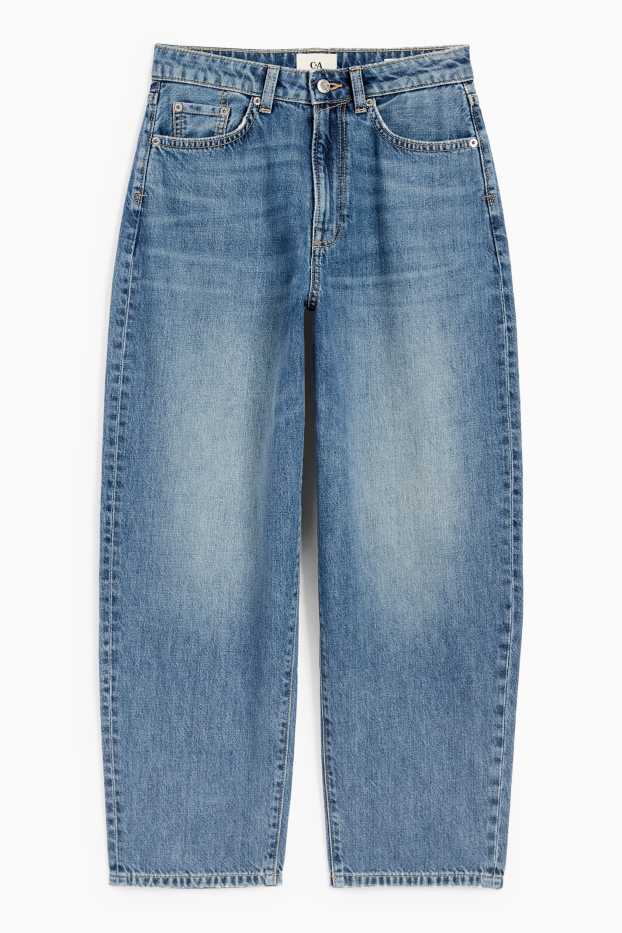 Donna - Barrel jeans - vita media - jeans blu