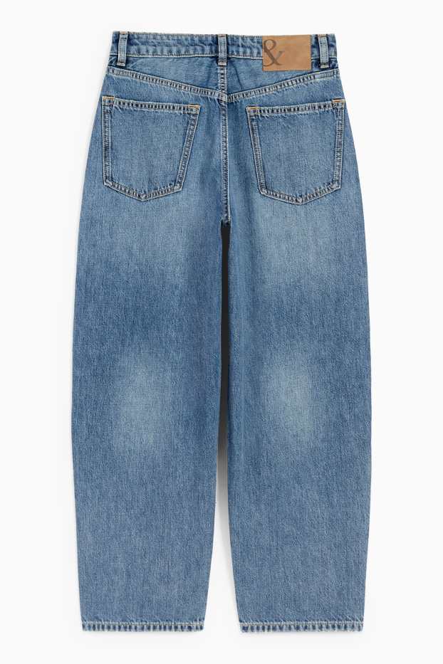 Donna - Barrel jeans - vita media - jeans blu