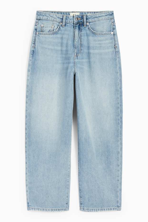 Femmes - Barrel jean - mid waist - jean bleu clair