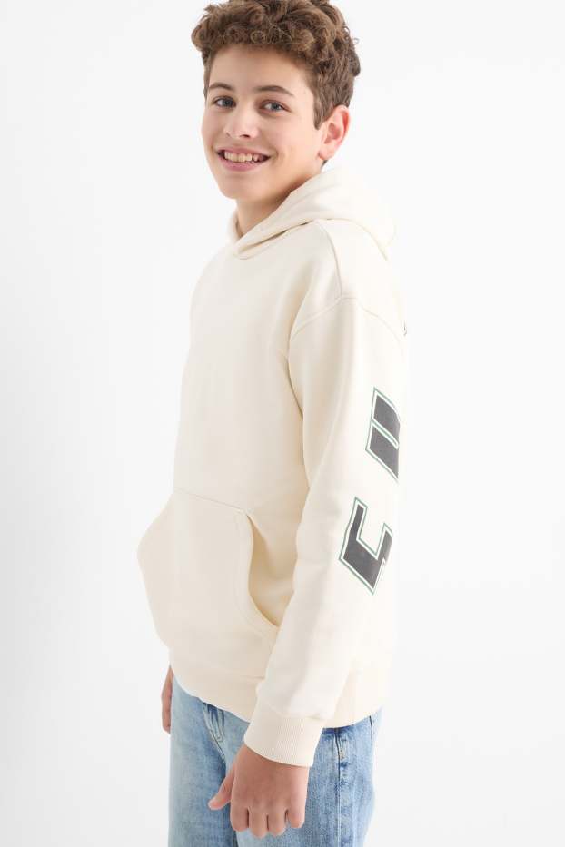 Enfants garçons - Ensemble - sweat à capuche et gilet sans manches en molleton - 2 pièces - bleu foncé