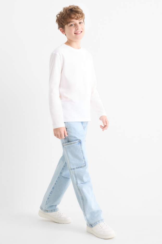 Copii - Băieți - Cargo jeans - denim-albastru deschis