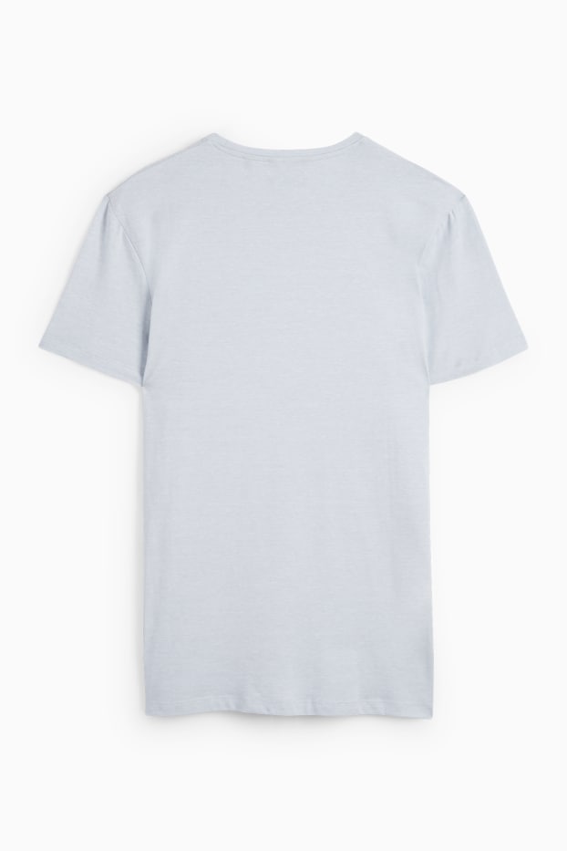 Heren - T-shirt - slim fit - Flex - lichtblauw
