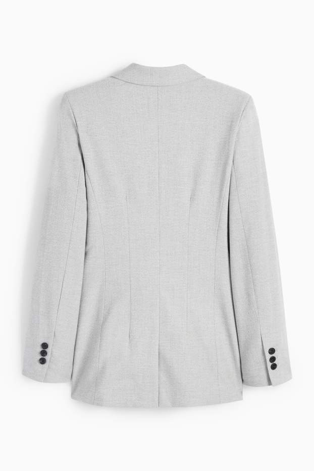 Femmes - Blazer de bureau - regular fit - gris clair chiné