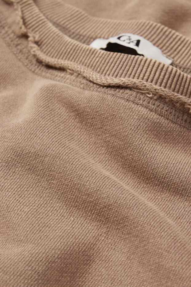Women - Cropped sweatshirt - brown