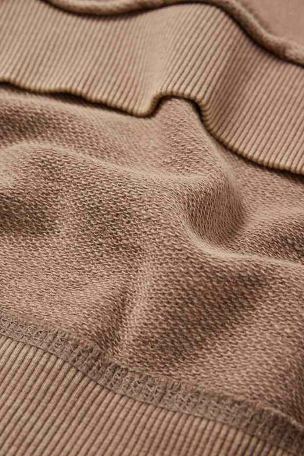 Women - Cropped sweatshirt - brown