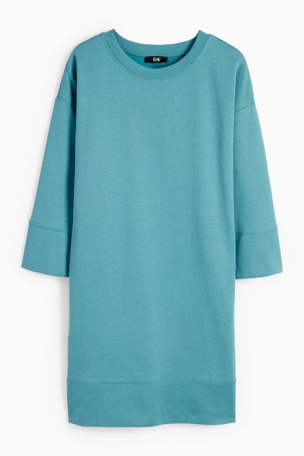 Women - Sweatshirt dress - turquoise