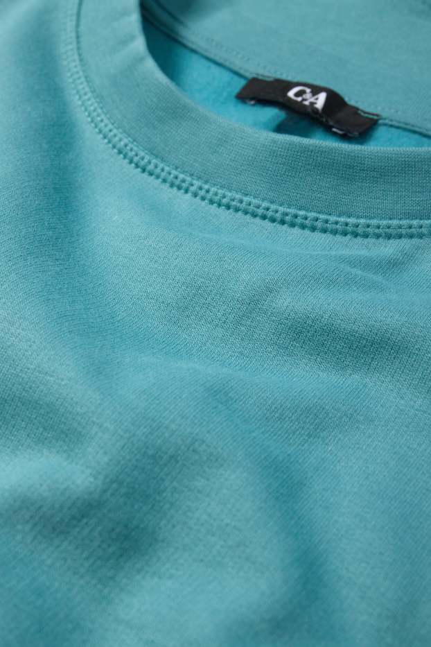 Women - Sweatshirt dress - turquoise
