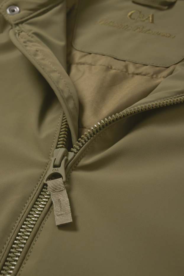 Men - Bomber jacket - water-repellent - dark green