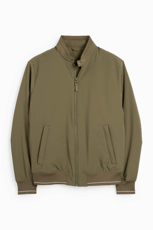 Men - Bomber jacket - water-repellent - dark green