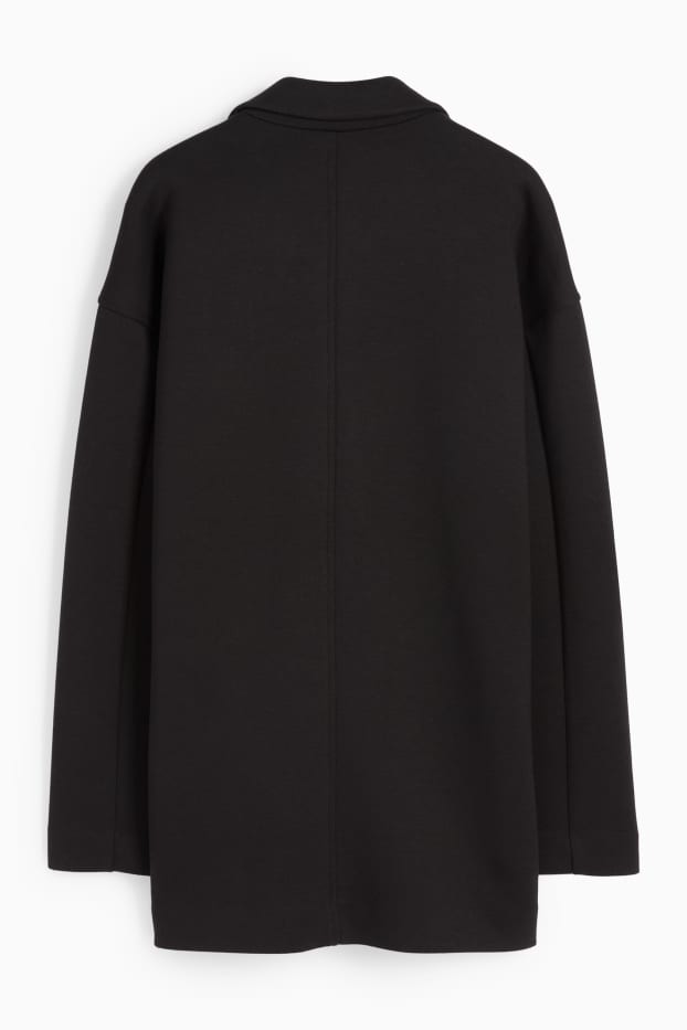 Damen - Oversized-Longblazer - schwarz