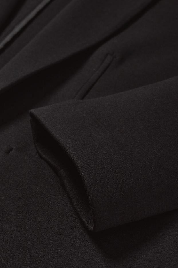 Damen - Oversized-Longblazer - schwarz
