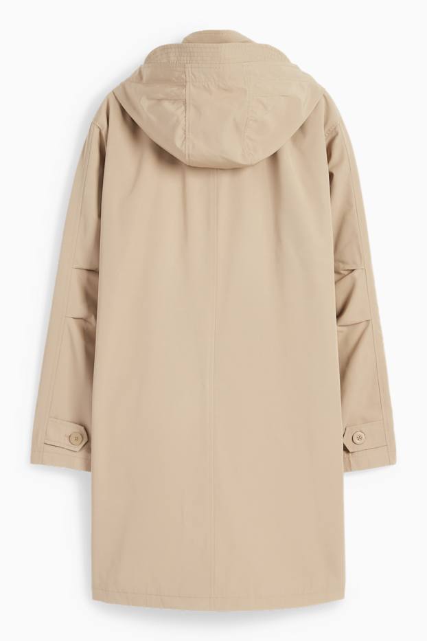 Uomo - Cappotto con cappuccio - beige
