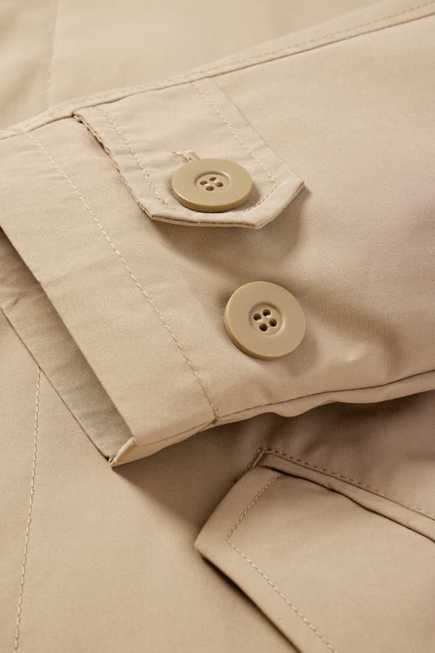 Uomo - Cappotto con cappuccio - beige