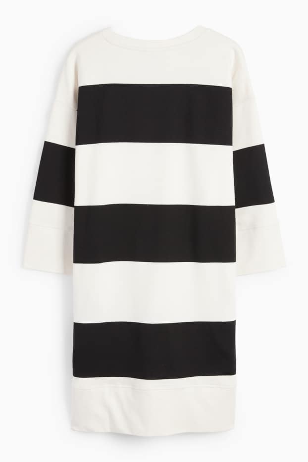 Women - Sweatshirt dress - striped - cremewhite