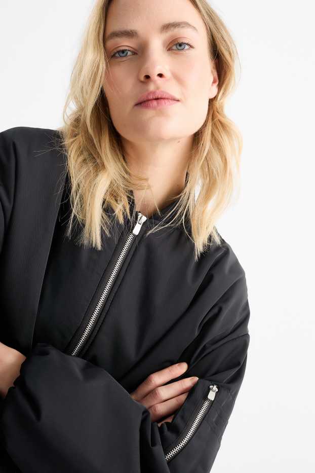 Dona - Jaqueta bomber - impermeable - negre