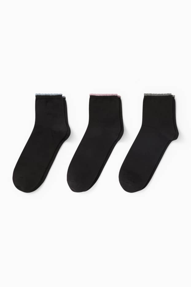 Women - Multipack of 3 - socks - black