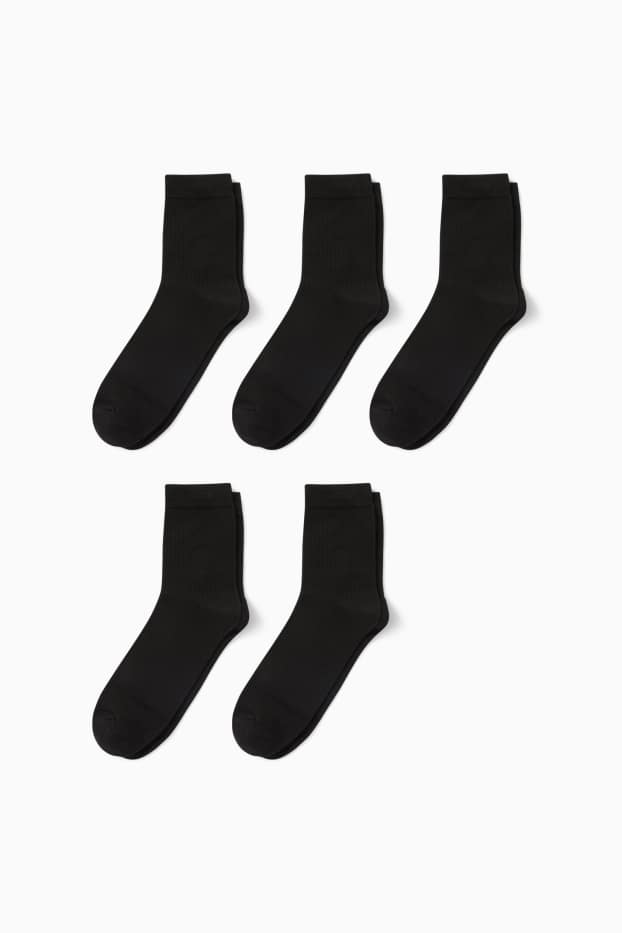Women - Multipack of 5 - socks - black