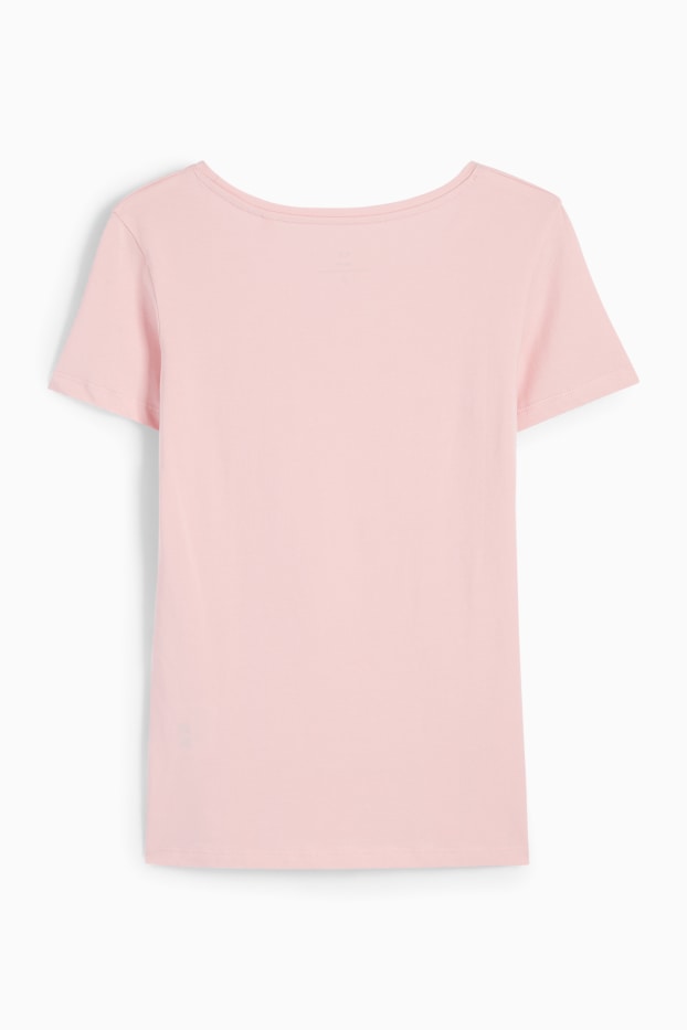 Dámské - Tričko - slim fit - růžová